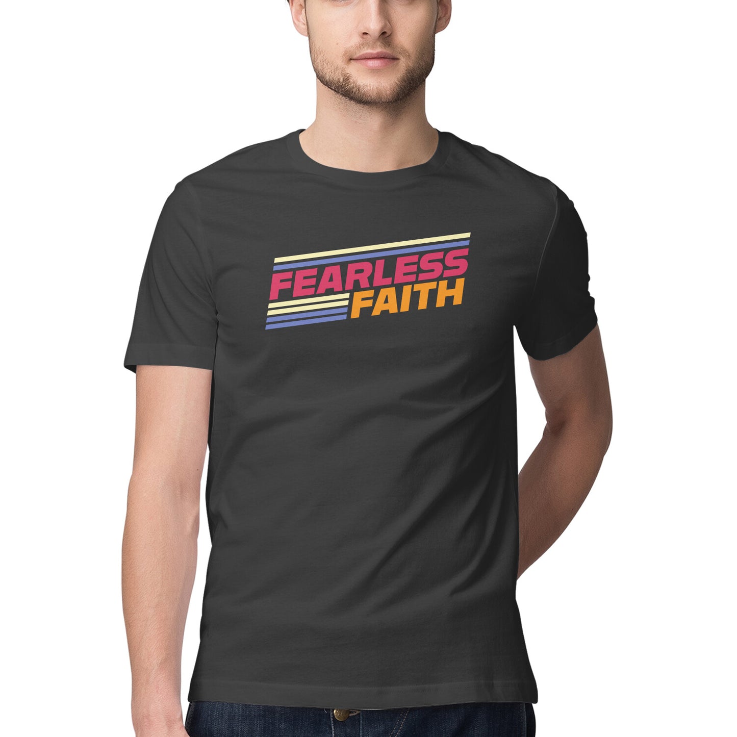 Fearless Faith - Half Sleeve Round Neck Tshirt