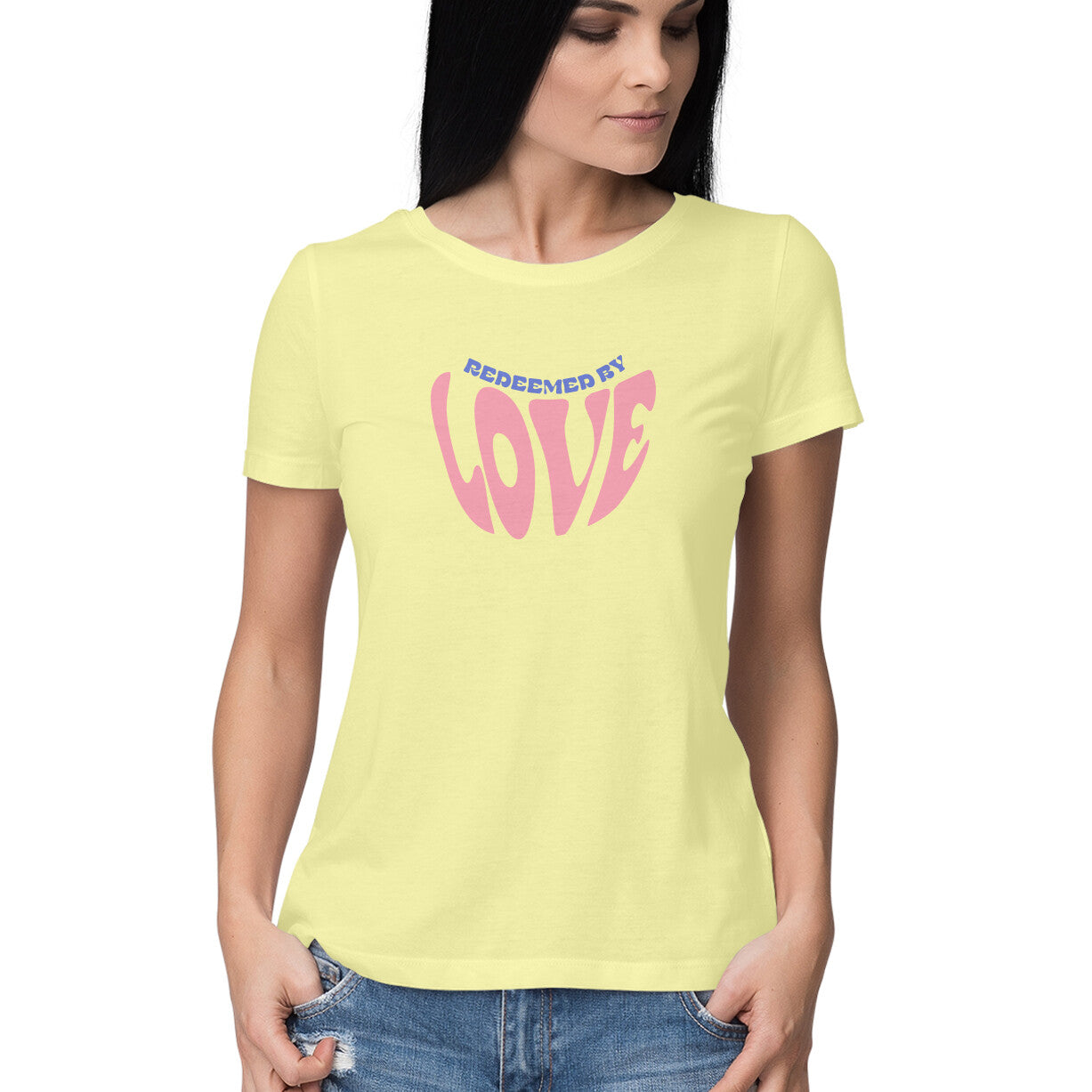 Redeemed By Love - Half Sleeve Round Neck Tshirt