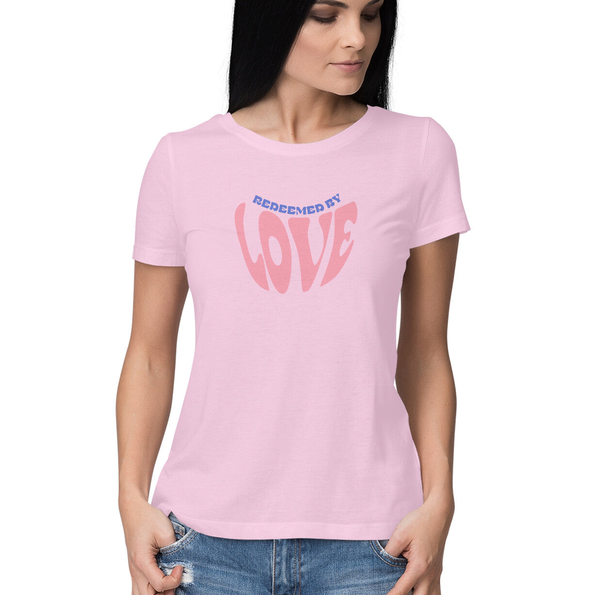Redeemed By Love - Half Sleeve Round Neck Tshirt