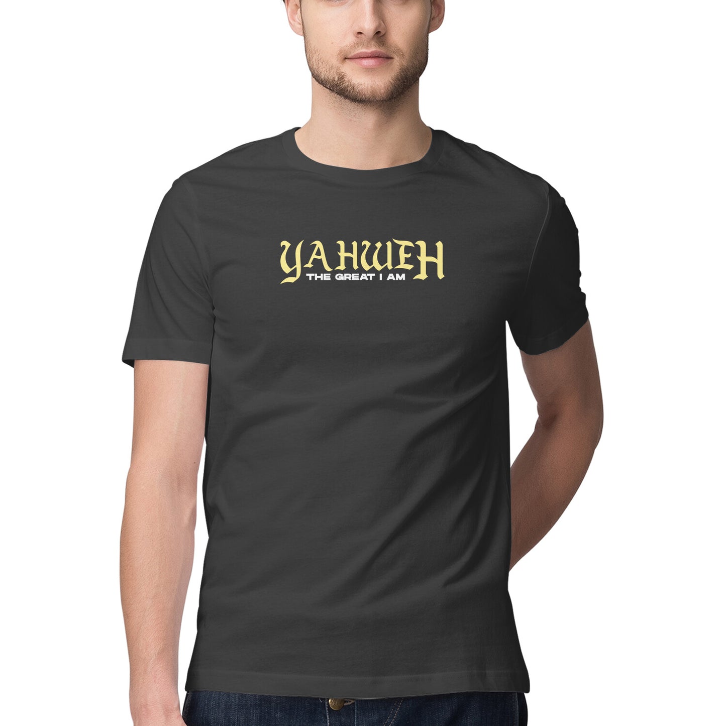 Yahweh - The Great I AM - Half Sleeve Round Neck Tshirt