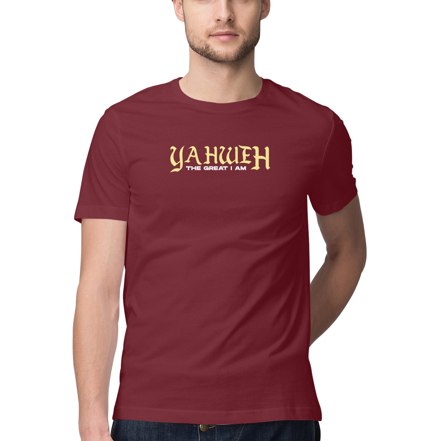 Yahweh - The Great I AM - Half Sleeve Round Neck Tshirt