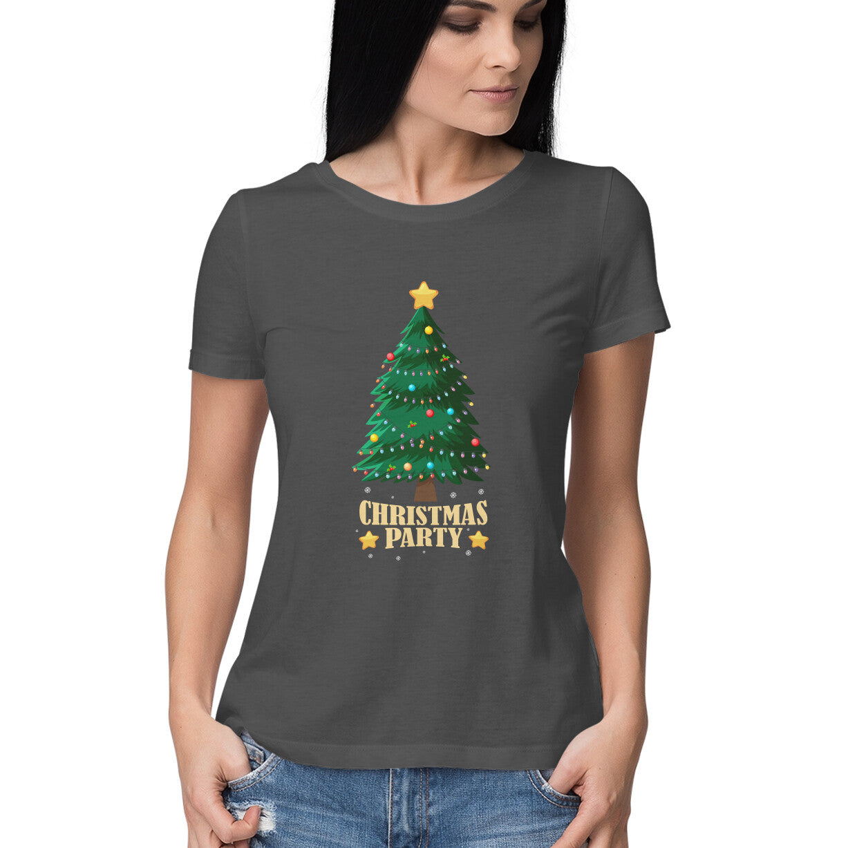Christmas Party - Half Sleeve Round Neck Tshirt