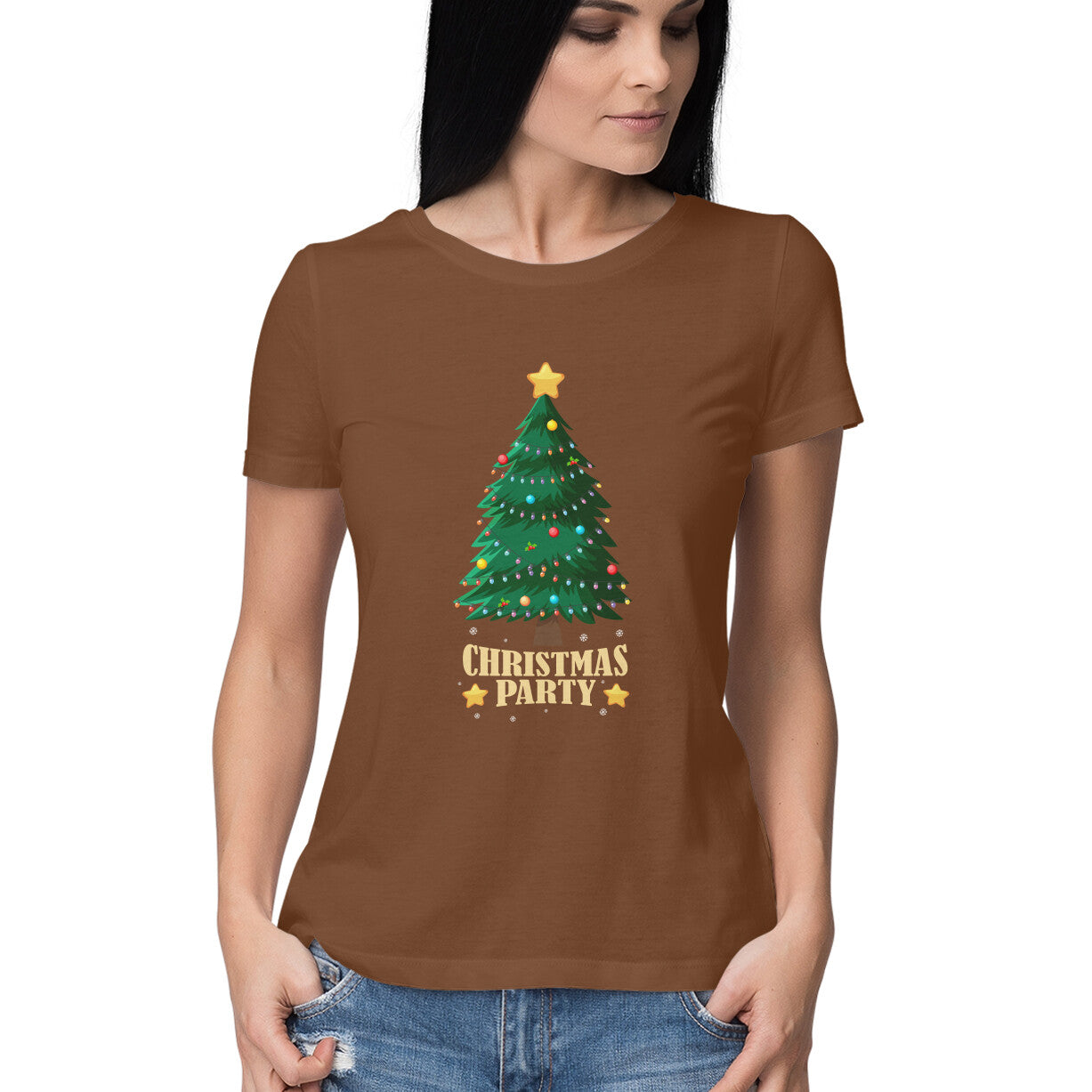 Christmas Party - Half Sleeve Round Neck Tshirt