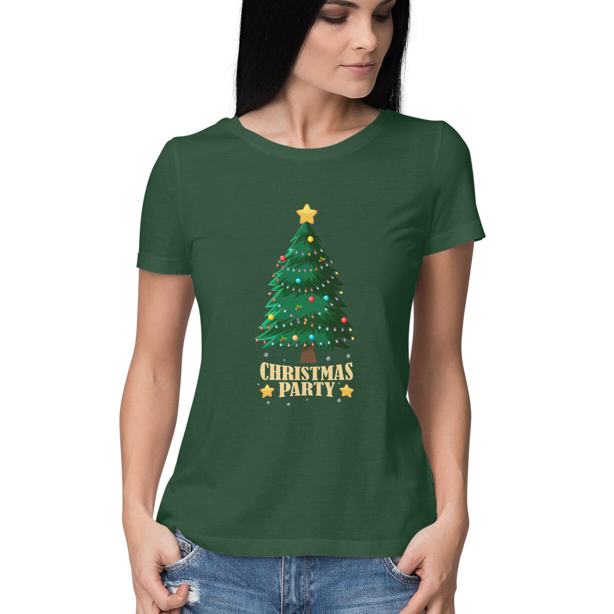 Christmas Party - Half Sleeve Round Neck Tshirt