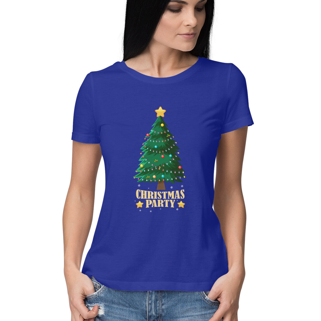 Christmas Party - Half Sleeve Round Neck Tshirt