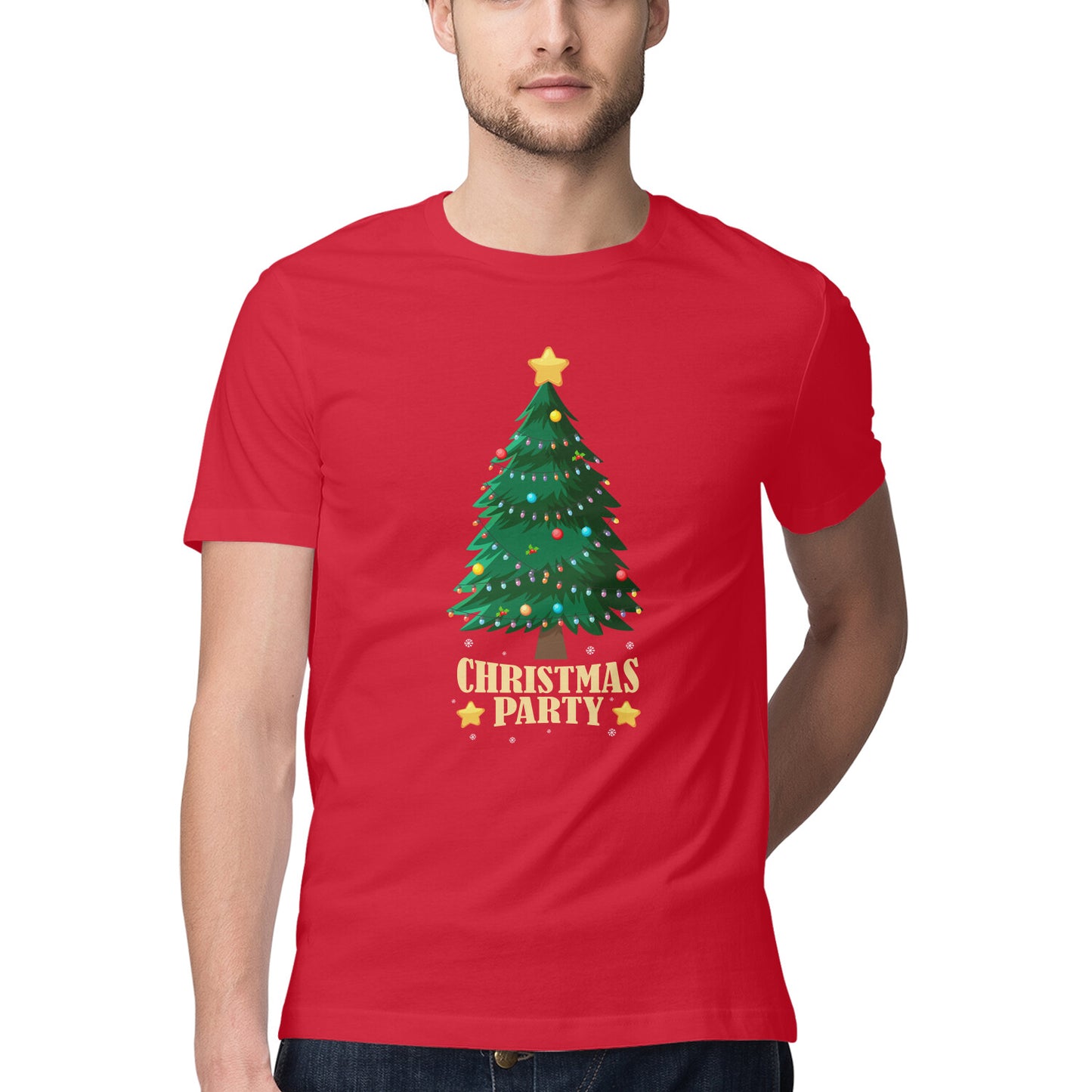 Christmas Party - Half Sleeve Round Neck Tshirt