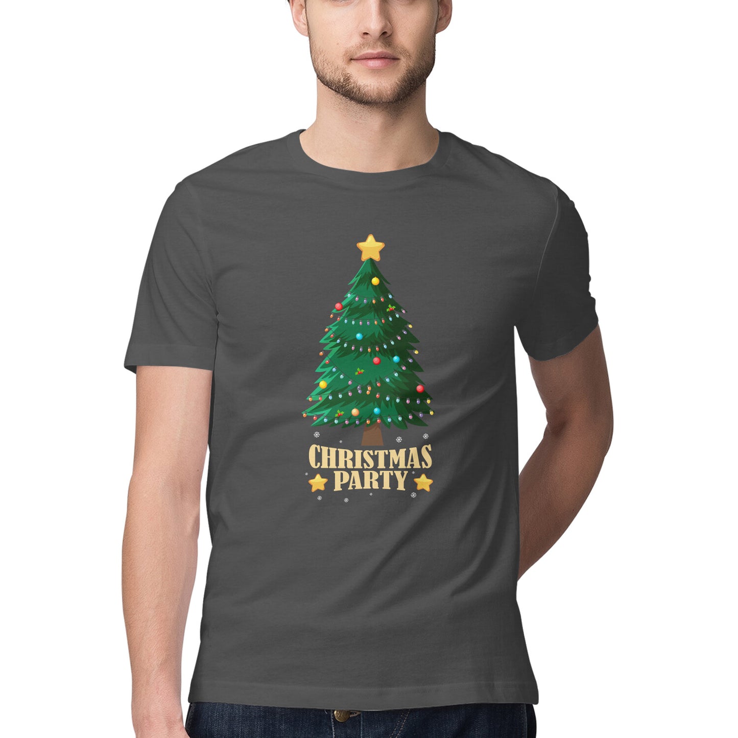Christmas Party - Half Sleeve Round Neck Tshirt