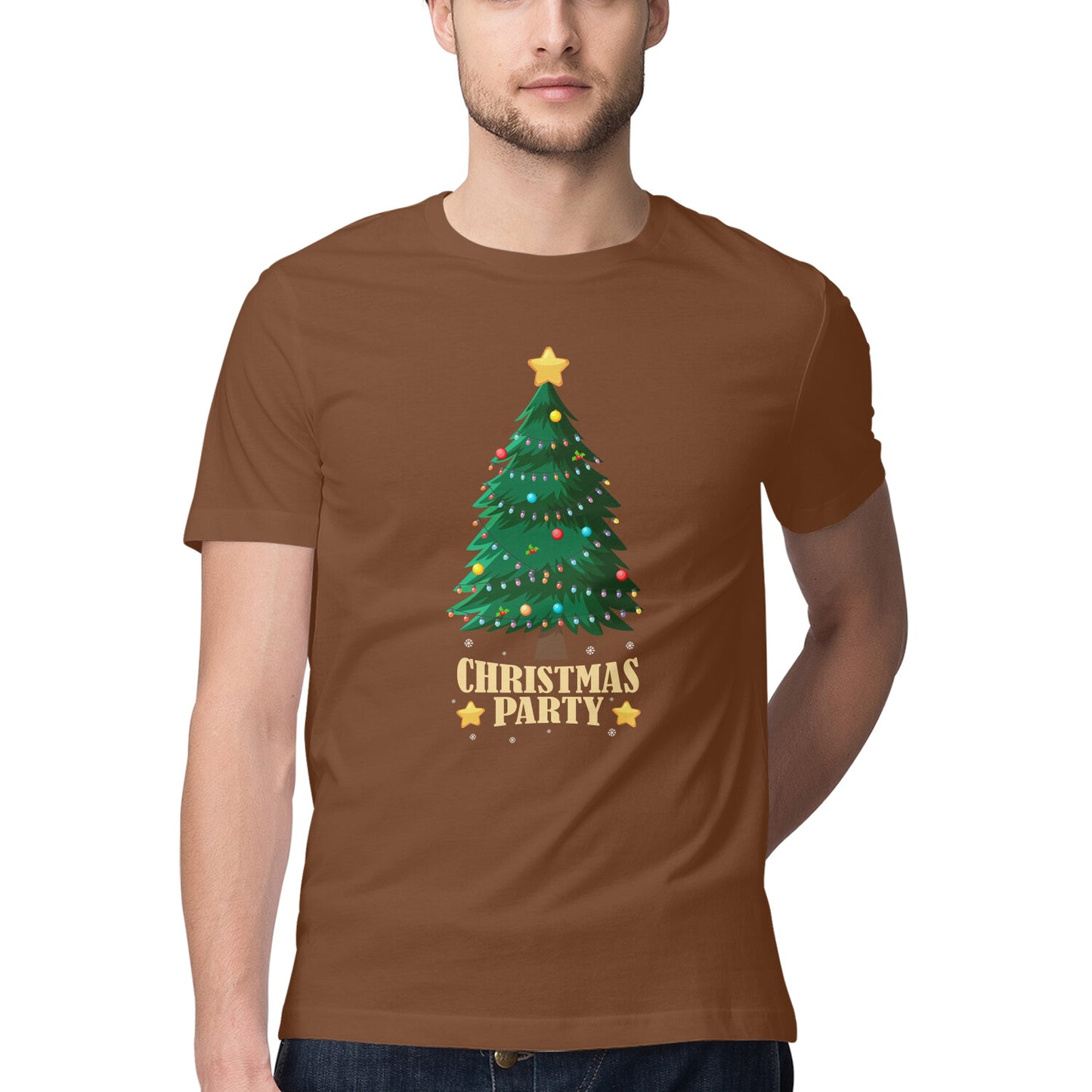 Christmas Party - Half Sleeve Round Neck Tshirt