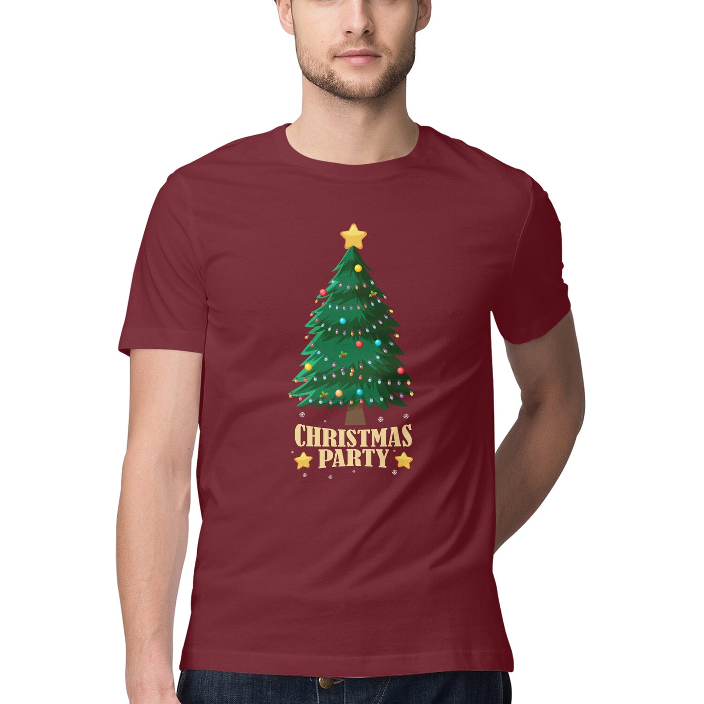 Christmas Party - Half Sleeve Round Neck Tshirt