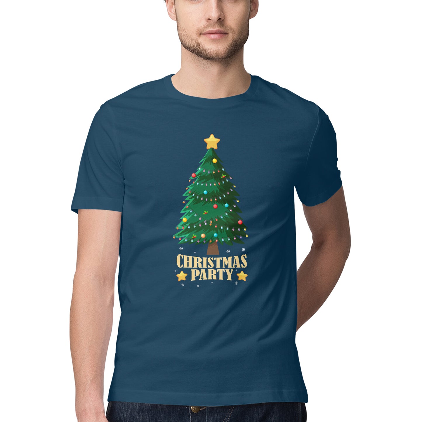 Christmas Party - Half Sleeve Round Neck Tshirt