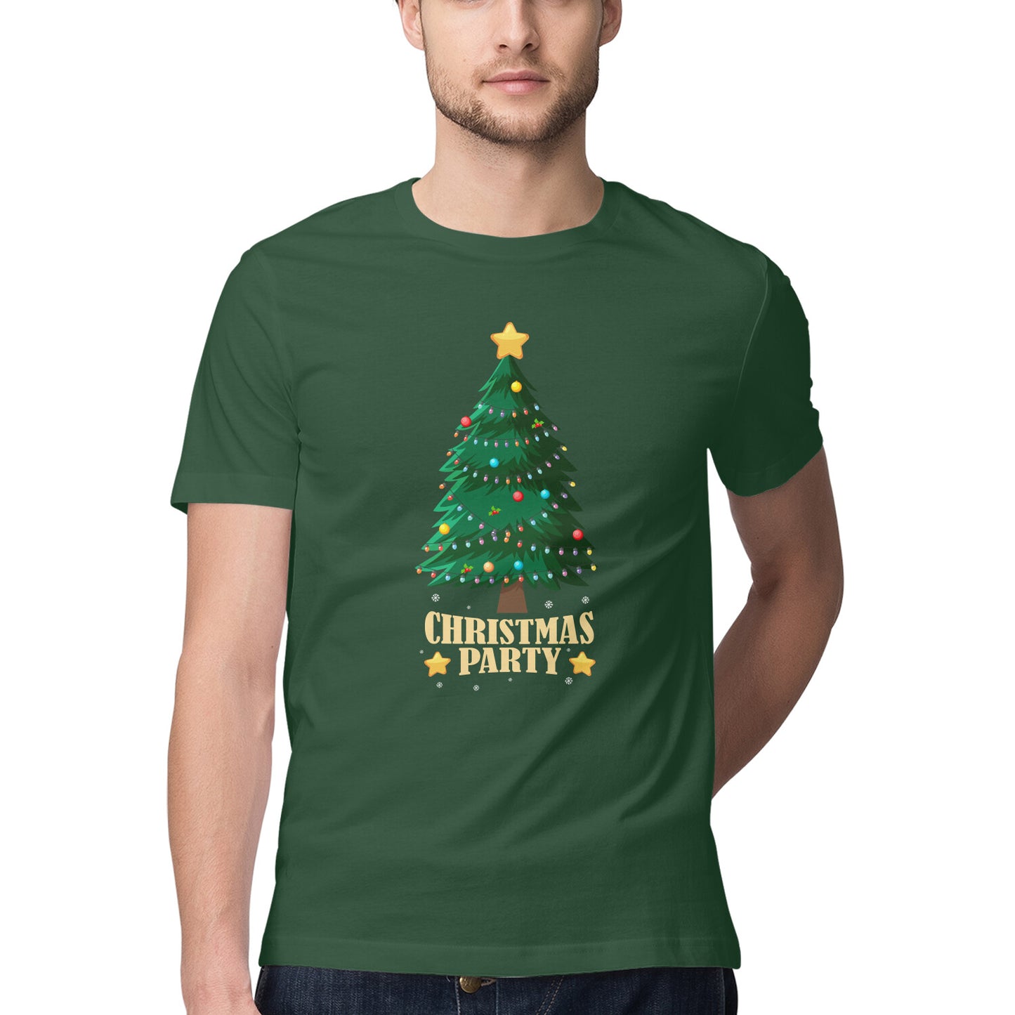 Christmas Party - Half Sleeve Round Neck Tshirt