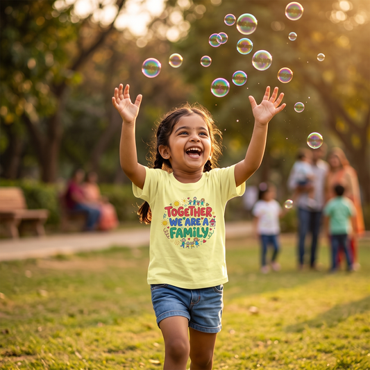 Together We Are a Family – Christian Toddler T-Shirt India | Hazak