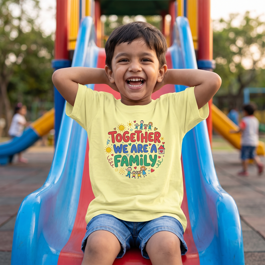 Together We Are a Family – Christian Toddler T-Shirt India | Hazak