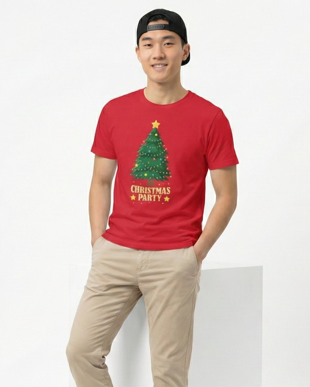 Christmas Party - Half Sleeve Round Neck Tshirt