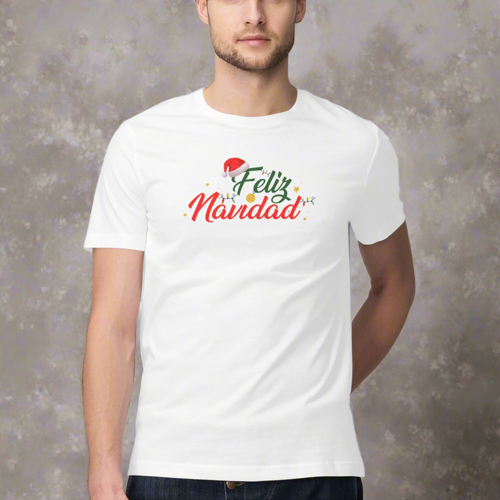 Feliz Navidad - Half Sleeve Round Neck Tshirt