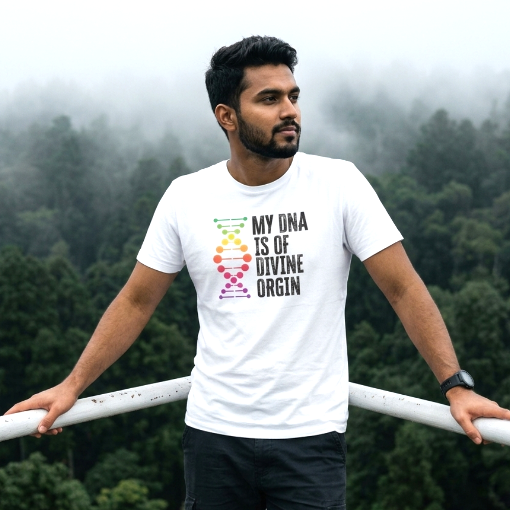 My DNA is of Divine Origin – Christian Faith T-Shirt for Men | Hazak
