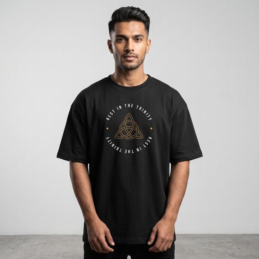 Rest in the Trinity – Christian Oversized T-Shirt | Hazak